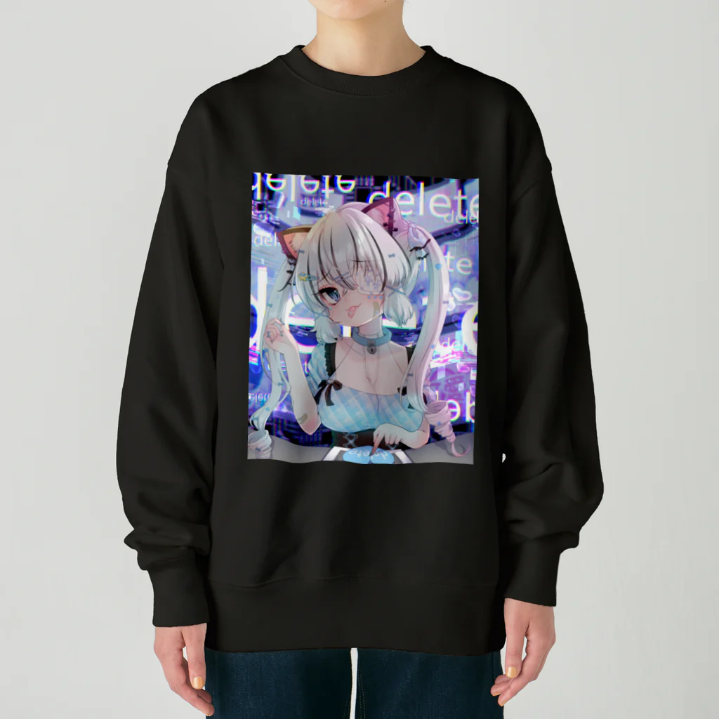 radennbyakkoの地雷系ブラック白虎 Heavyweight Crew Neck Sweatshirt