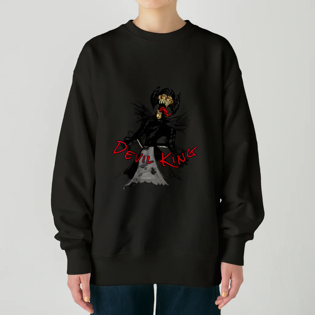 アホ虫🐝のDevil king Heavyweight Crew Neck Sweatshirt