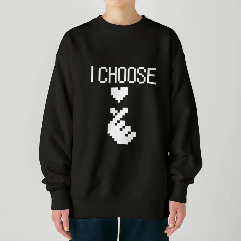 jsprintstudioのレトロゲームすたいるキュンです。 Heavyweight Crew Neck Sweatshirt