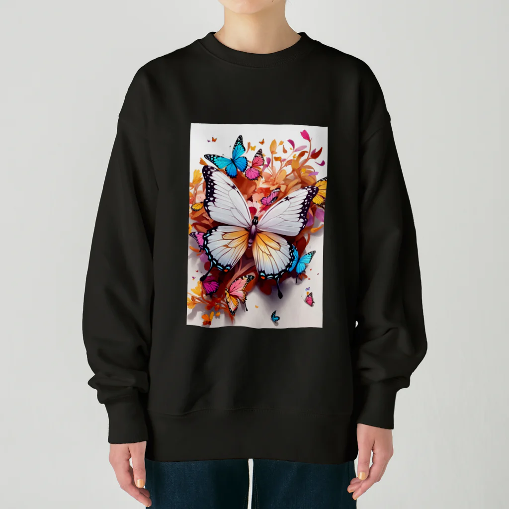 ちょもらんまのColorful butterflies Heavyweight Crew Neck Sweatshirt