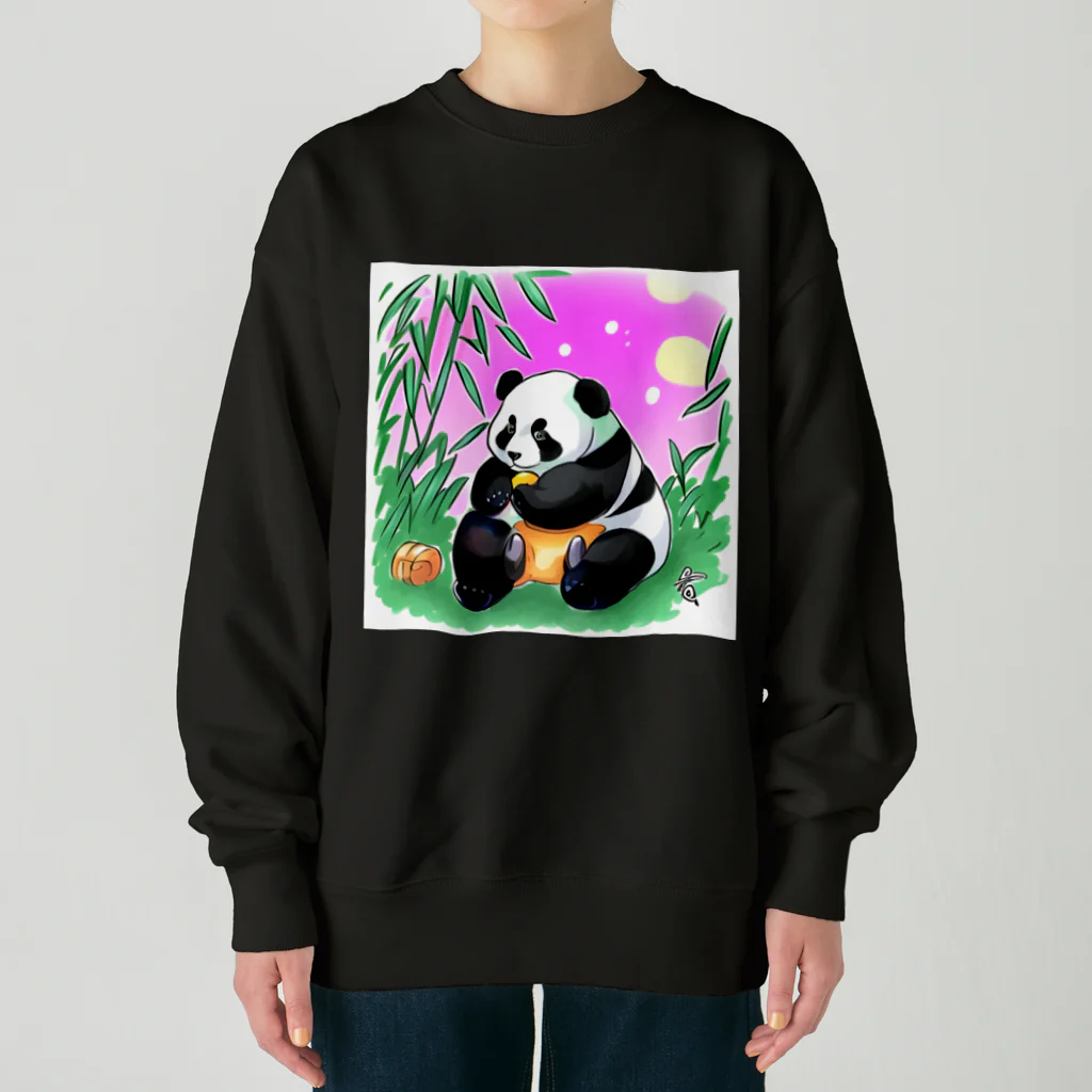 Magokoroの夏のパンダ Heavyweight Crew Neck Sweatshirt