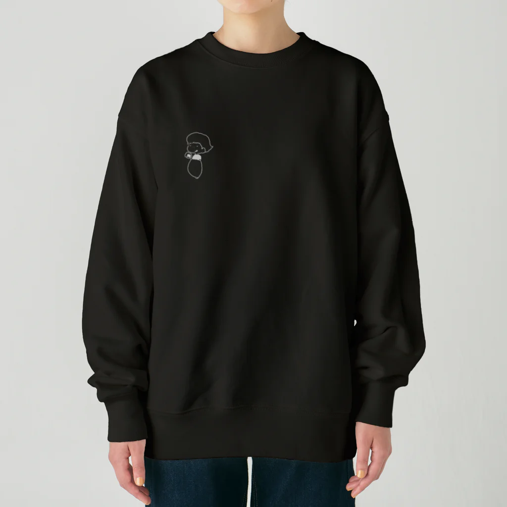 おこめの直売のかじられたおむすび Heavyweight Crew Neck Sweatshirt