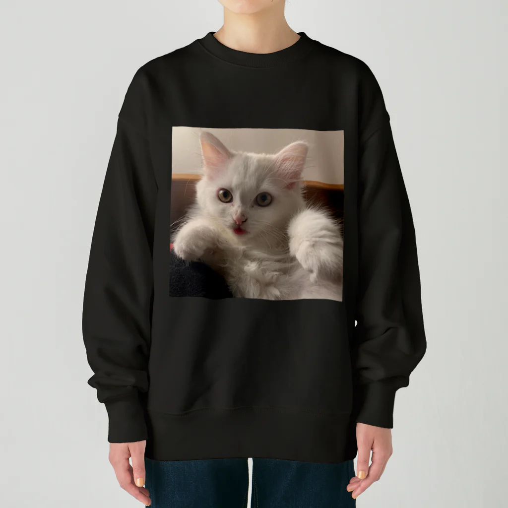 シュシュ🐱キャットのシュシュちゃん🐱 Heavyweight Crew Neck Sweatshirt