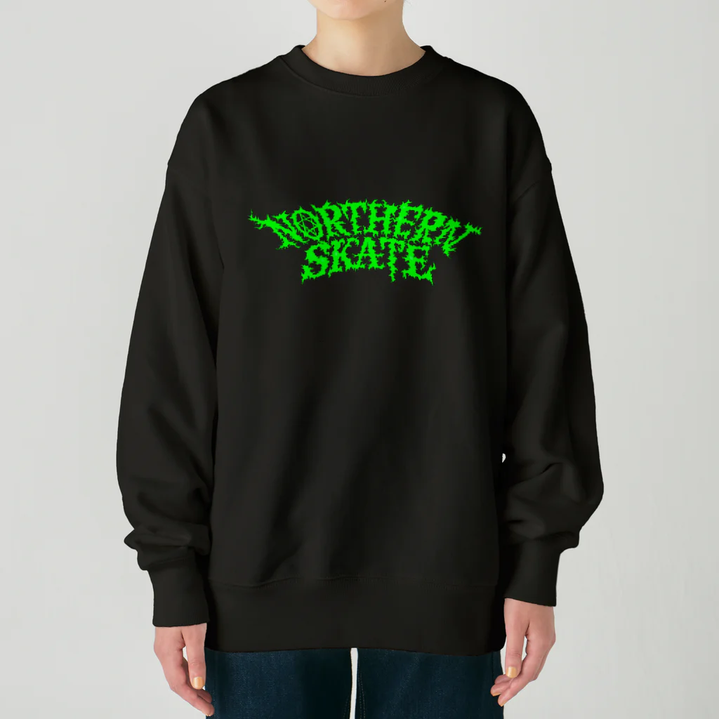 Northern_SKaTeの"BIRIBIRI SKATE"Light green Heavyweight Crew Neck Sweatshirt