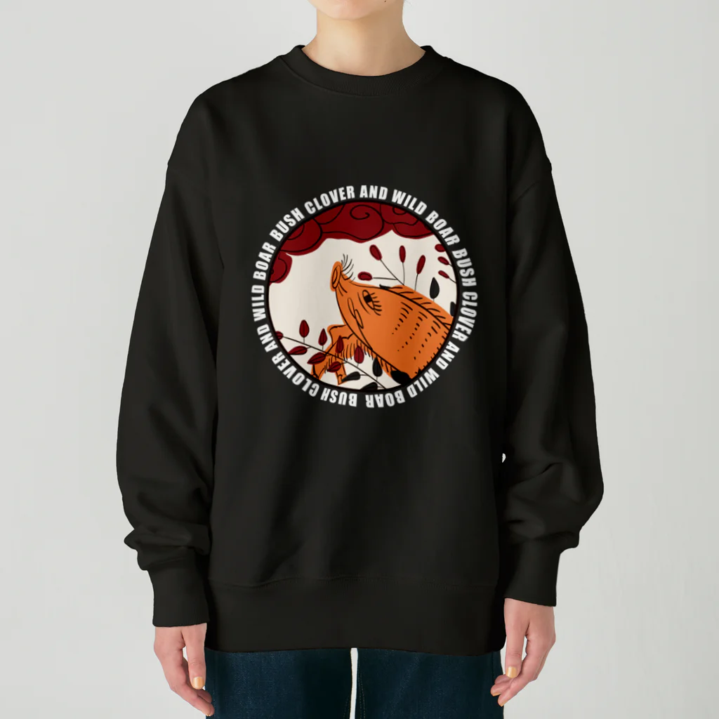 WebArtsの花札丸デザイン「萩に猪」02 Heavyweight Crew Neck Sweatshirt