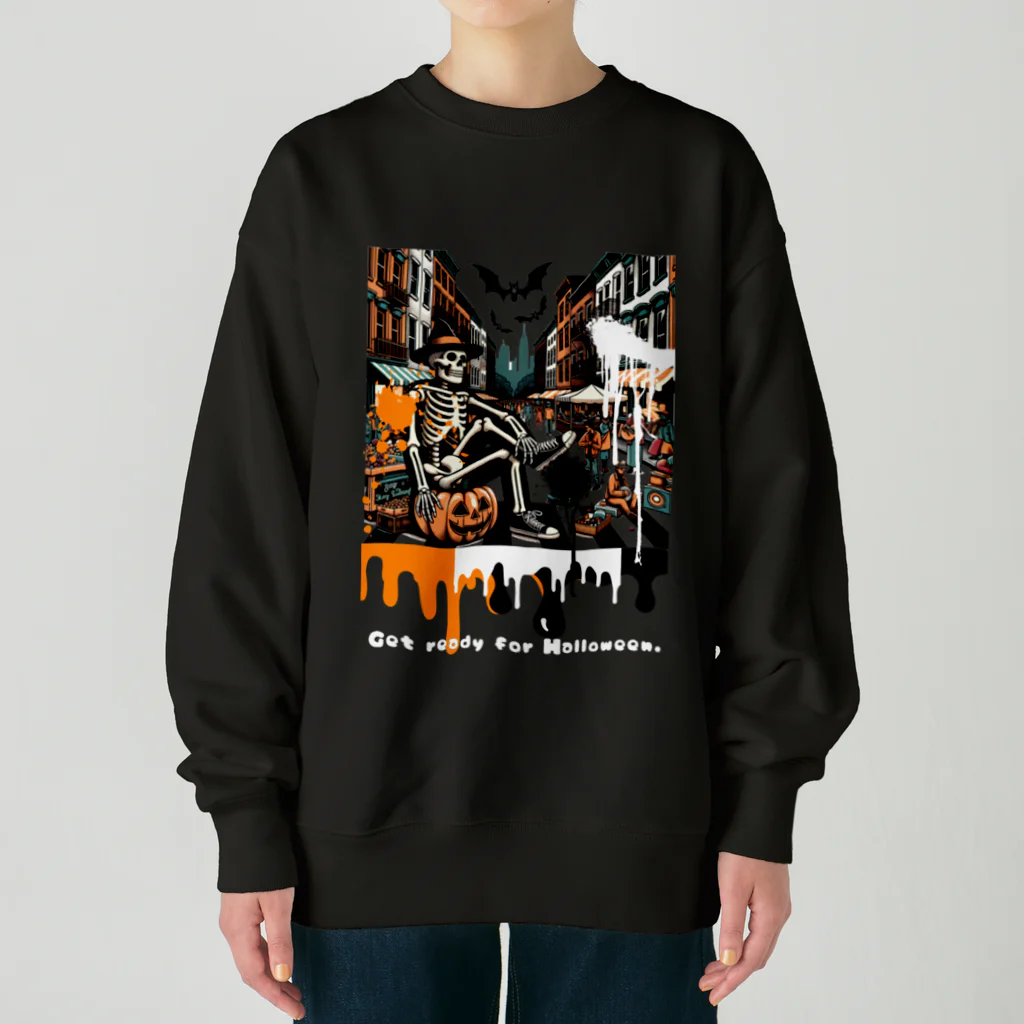 じょいちぃのGet ready for Halloween（黒） Heavyweight Crew Neck Sweatshirt