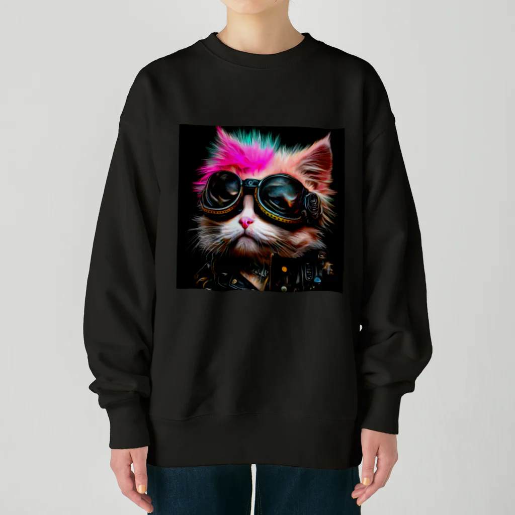 Riere Design StudioのPerfectly Punk Cats Heavyweight Crew Neck Sweatshirt
