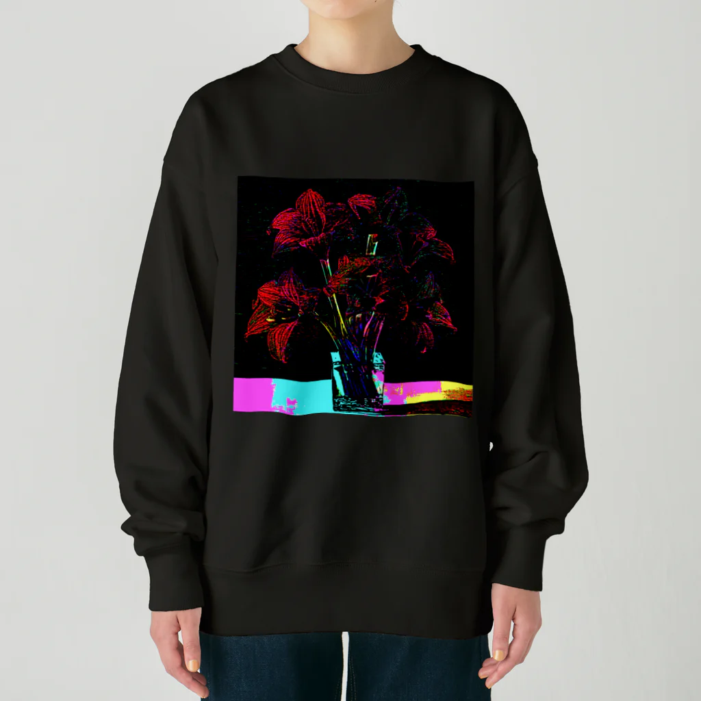 水草のサイケデリックなアマリリス Ⅱ Heavyweight Crew Neck Sweatshirt