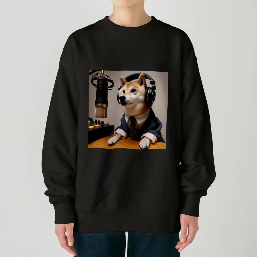 0416artの柴犬ラジオ Heavyweight Crew Neck Sweatshirt