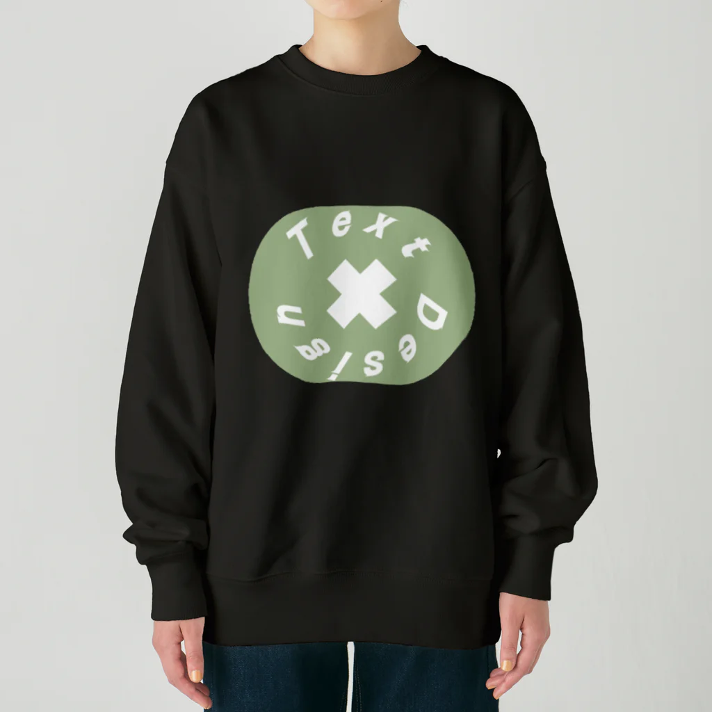 ZUKIZAKIのテキストデザイン Heavyweight Crew Neck Sweatshirt