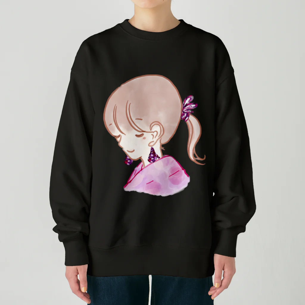 ぽっちりの浴衣コーデで夏まつりに💕　わいやーぽにー Heavyweight Crew Neck Sweatshirt