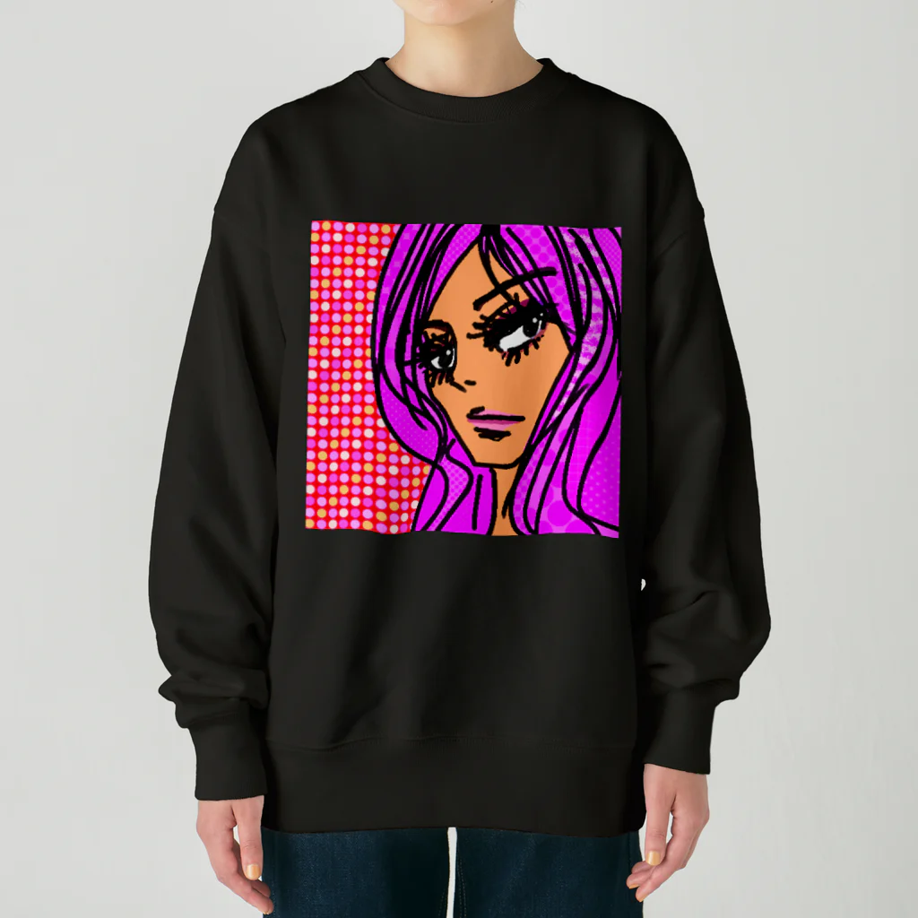 1000srk_のPINK女子 Heavyweight Crew Neck Sweatshirt