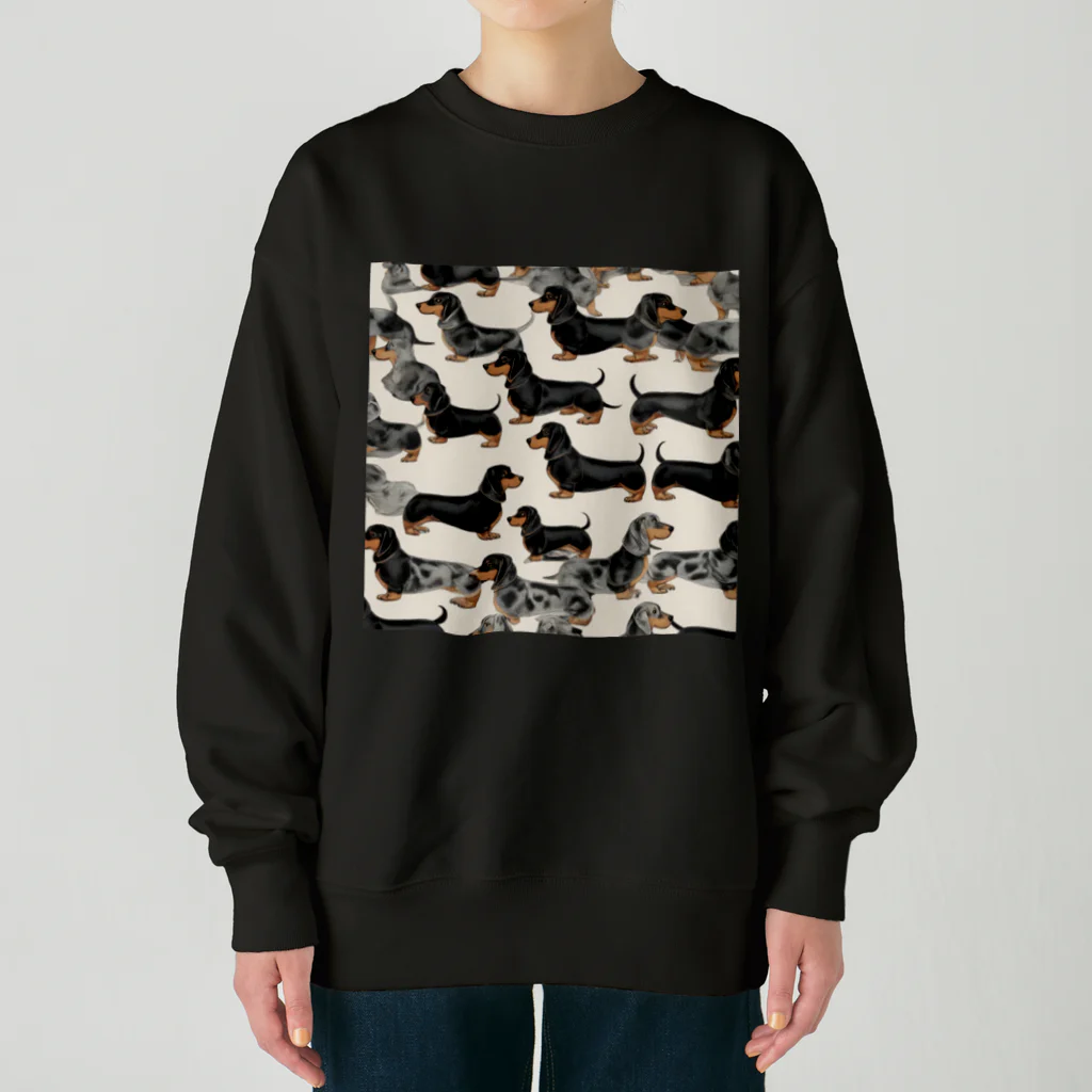 Kおばさんのあたふたダックス Heavyweight Crew Neck Sweatshirt