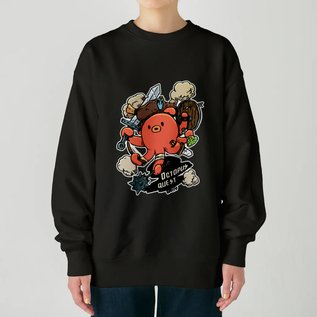 おかゆ帝国のオクトパスクエスト Heavyweight Crew Neck Sweatshirt