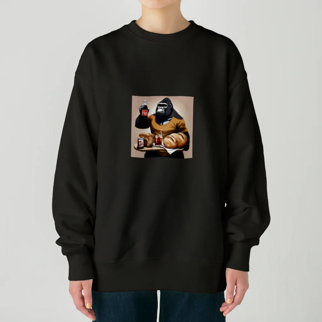 いつもありがとうパーカーのAGE♡食パンとゴリラとコーラ Heavyweight Crew Neck Sweatshirt