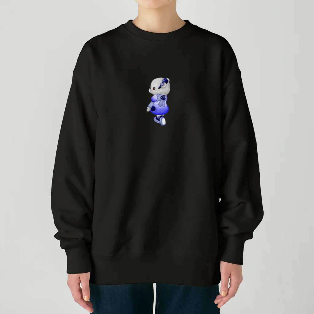 satoayaのアニマルカフェのフルーツファッション　ブルーベリー Heavyweight Crew Neck Sweatshirt