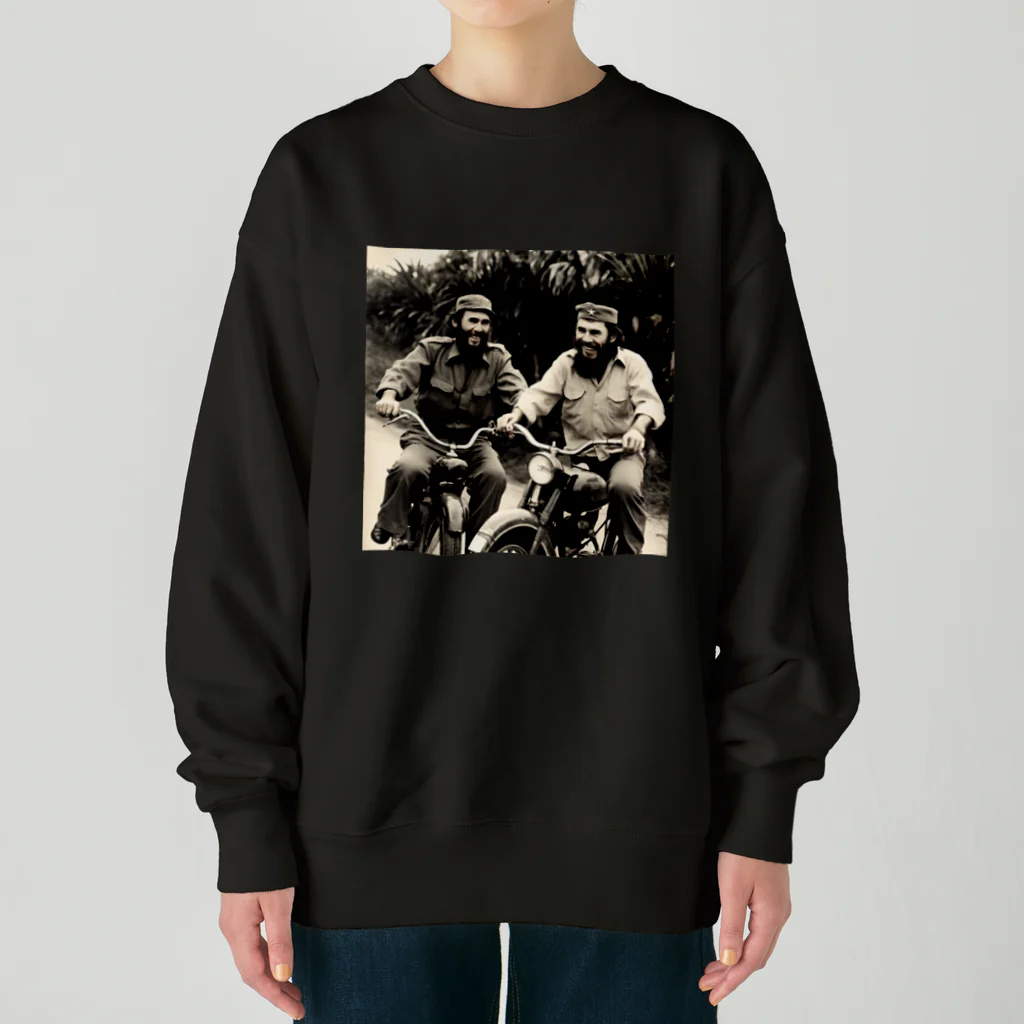 westside storeのI wish there was a world like this. "Fidel Castro" and "Che Guevara." Heavyweight Crew Neck Sweatshirt