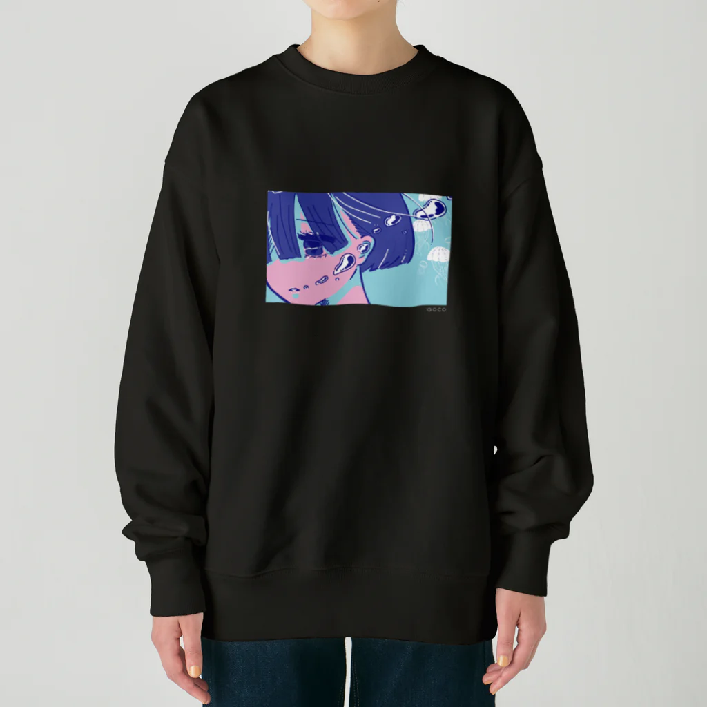 海月の街 aocoのクラゲと呼吸／スウェット Heavyweight Crew Neck Sweatshirt