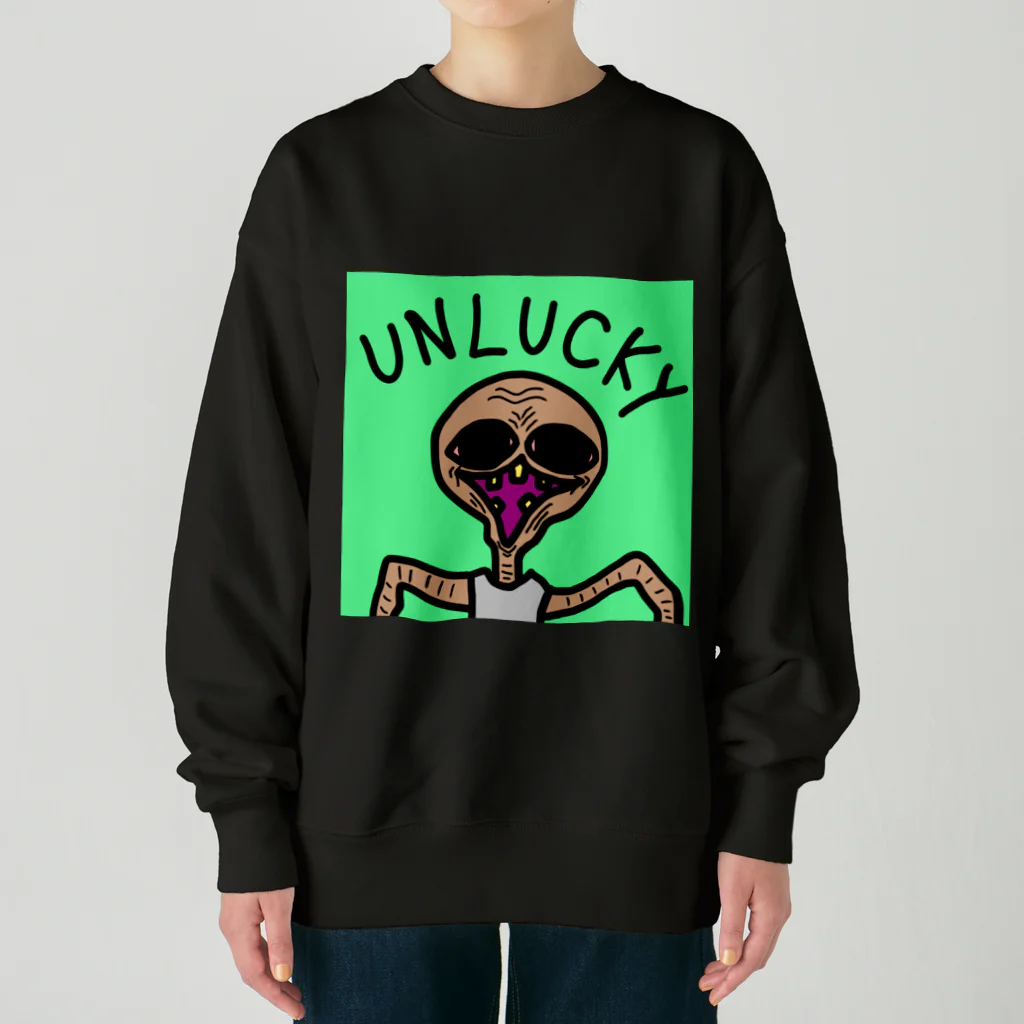 ぷりてぃーくりーちゃーずのアンラッキー Heavyweight Crew Neck Sweatshirt