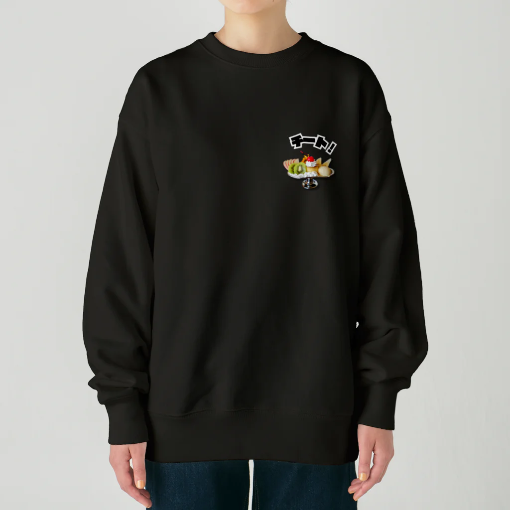 プロテイン食堂！のチートデー！ Heavyweight Crew Neck Sweatshirt