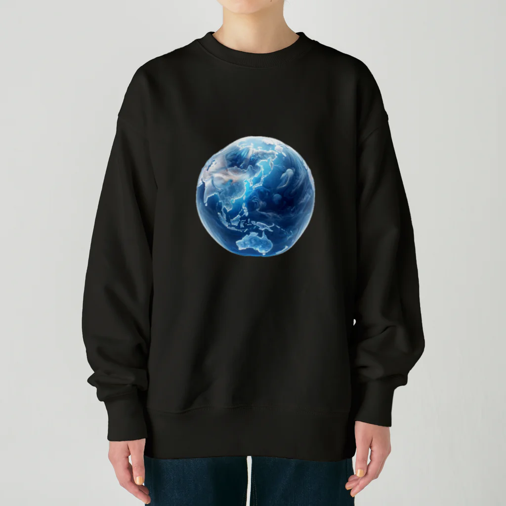 Ryoukaの地球_ガラス玉 Heavyweight Crew Neck Sweatshirt