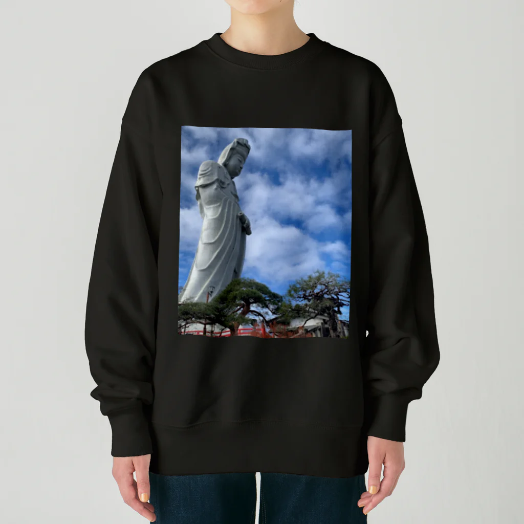 アベノ橋商店の白衣観音 Heavyweight Crew Neck Sweatshirt