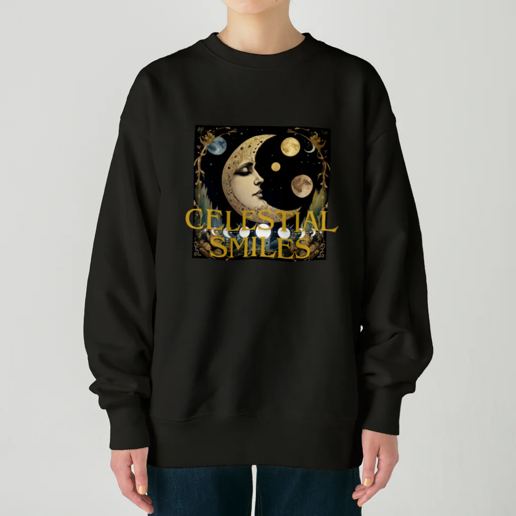 Mellow-Skyの「Celestial Smiles（天空の微笑み）」 Heavyweight Crew Neck Sweatshirt