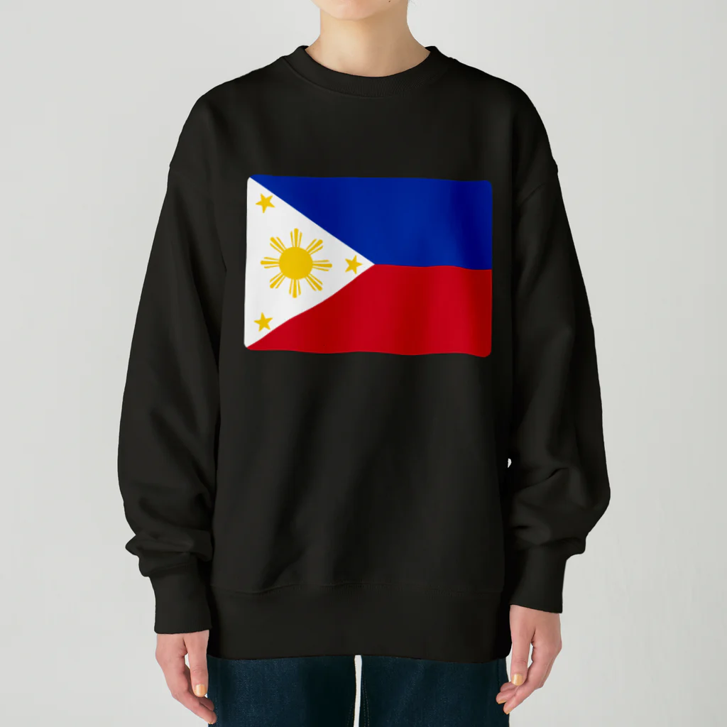 お絵かき屋さんのフィリピンの国旗 Heavyweight Crew Neck Sweatshirt