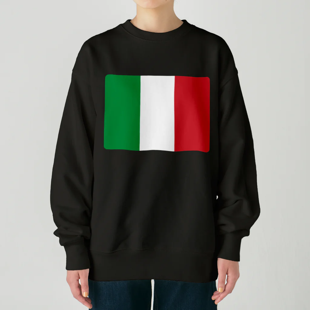 お絵かき屋さんのイタリアの国旗 Heavyweight Crew Neck Sweatshirt