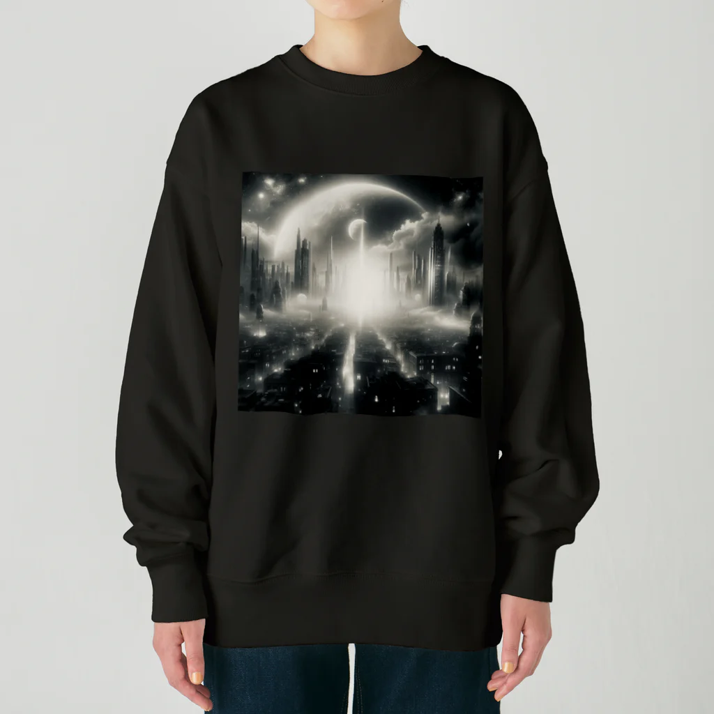 gates_of_heavenの近未来都市 Heavyweight Crew Neck Sweatshirt