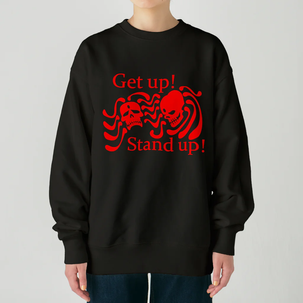 『NG （Niche・Gate）』ニッチゲート-- IN SUZURIのGet Up! Stand Up!(赤) Heavyweight Crew Neck Sweatshirt