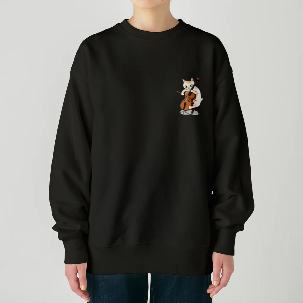 Ａｔｅｌｉｅｒ　Ｈｅｕｒｅｕｘのチェロを弾く猫 Heavyweight Crew Neck Sweatshirt