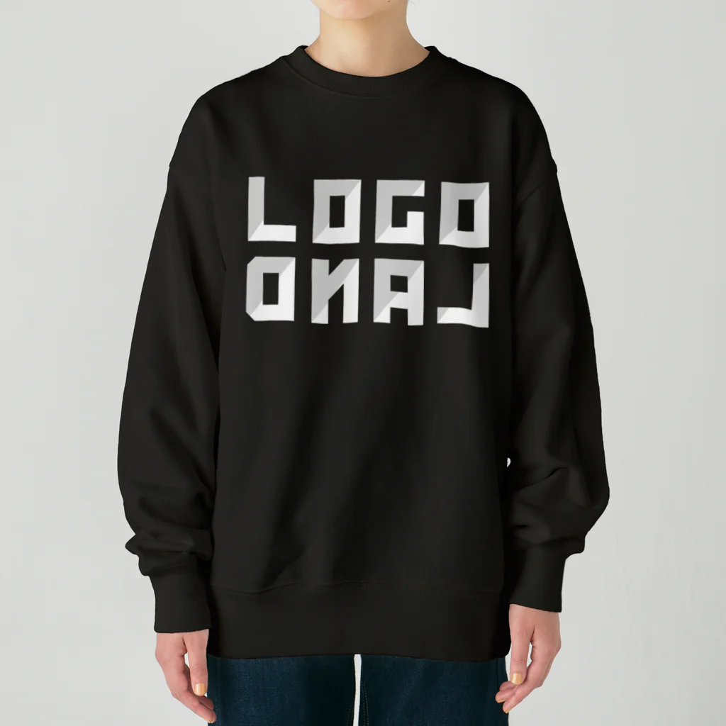 AEDIのロゴランド ホワイト ロゴ（LogoLand White Logo） Heavyweight Crew Neck Sweatshirt