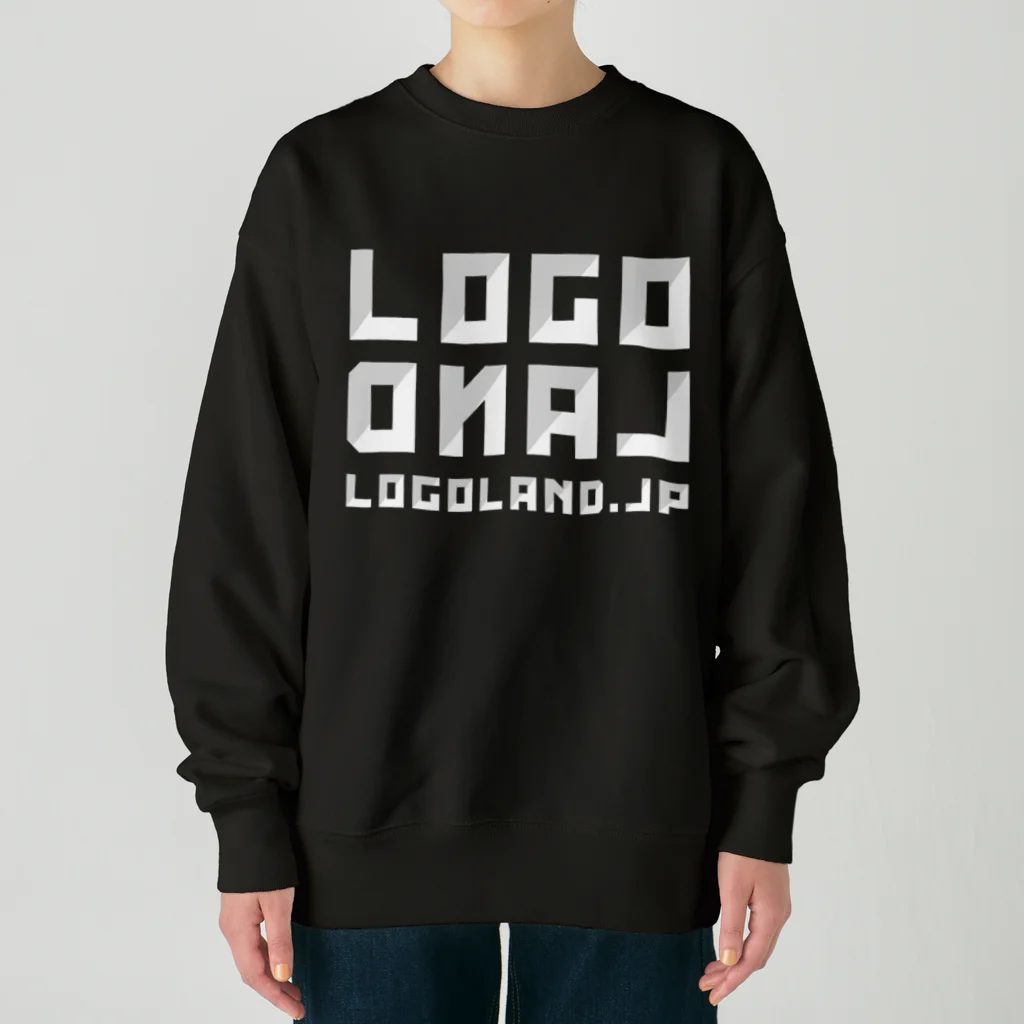 AEDIのLogoLand White Logoland.jp Logo V2（ロゴランド ホワイト logoland.jp ロゴ V2 ） Heavyweight Crew Neck Sweatshirt