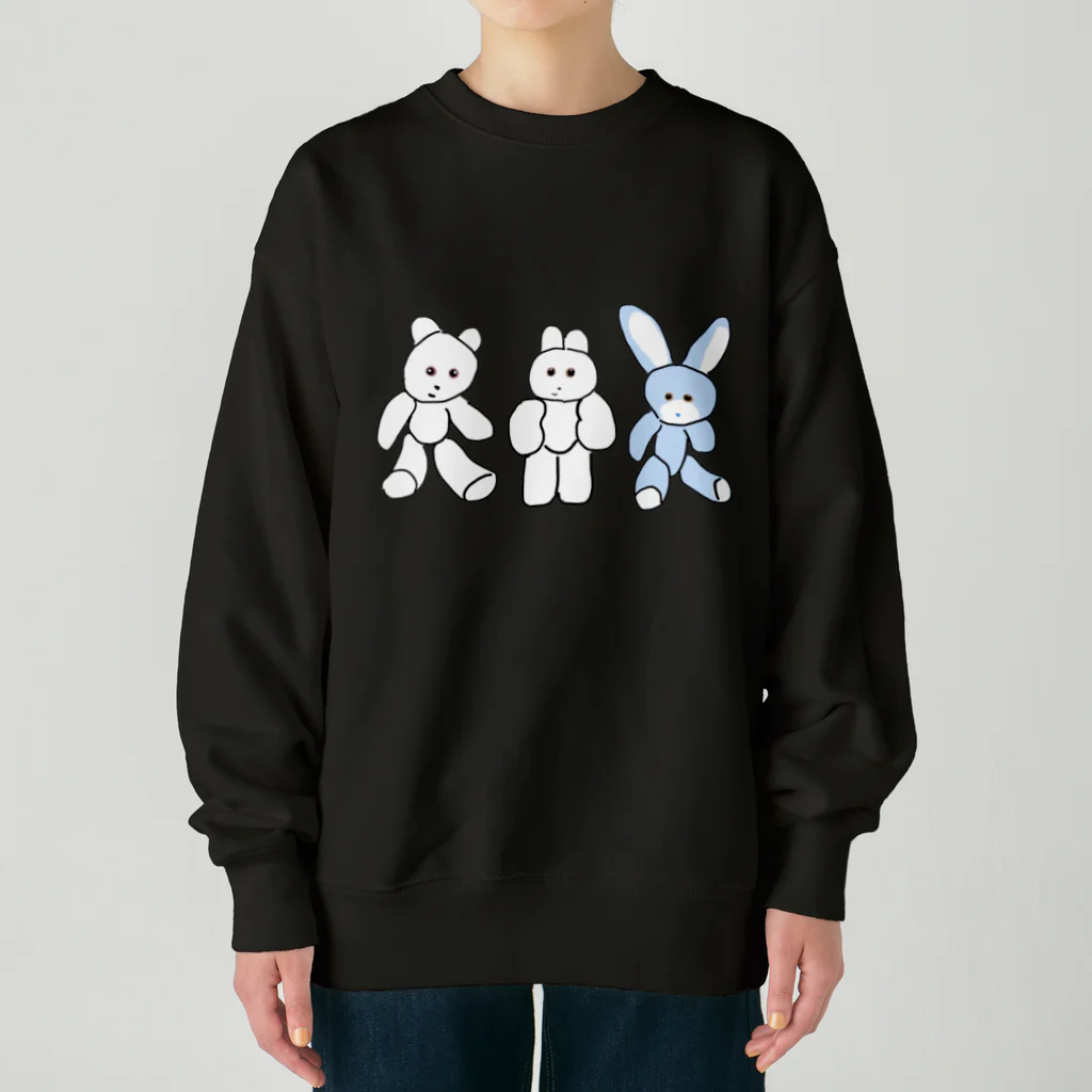 くまきちショップやさんのくまきち・きんたろう・うさじ Heavyweight Crew Neck Sweatshirt