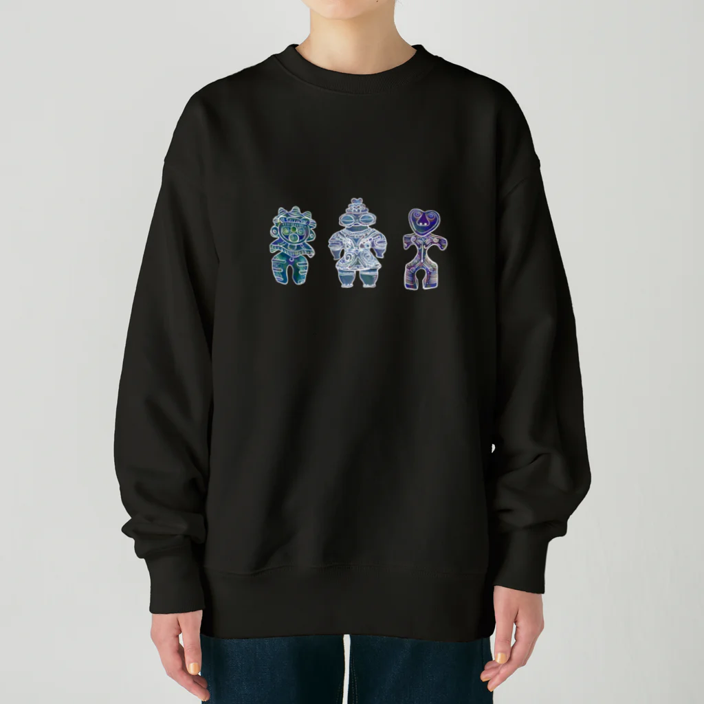 hiromashiiiの土偶三姉妹 Heavyweight Crew Neck Sweatshirt