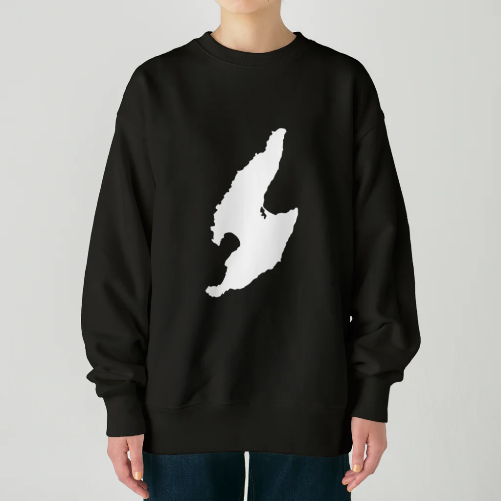 釣活の佐渡ヶ島白バージョン Heavyweight Crew Neck Sweatshirt