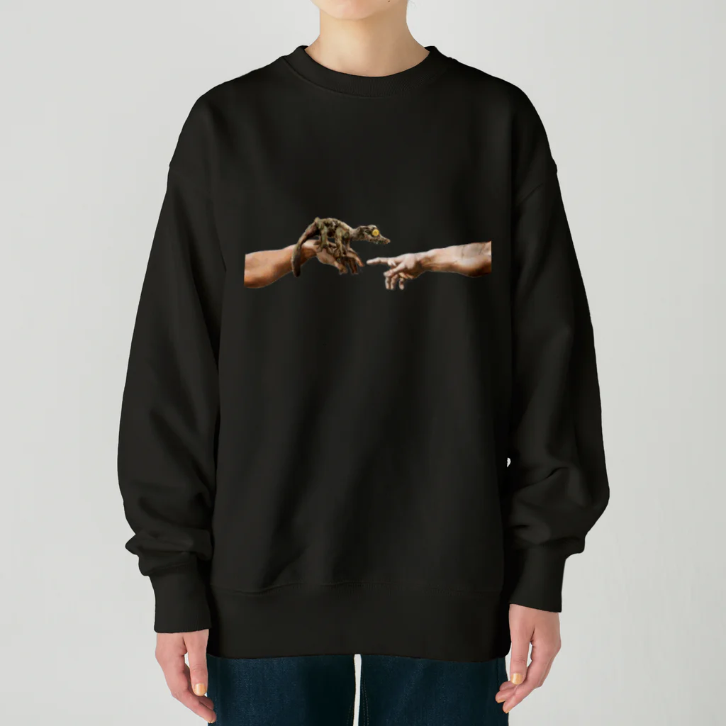 HermannStrasseのミケランジェロとフリンジヘラオヤモリ Heavyweight Crew Neck Sweatshirt