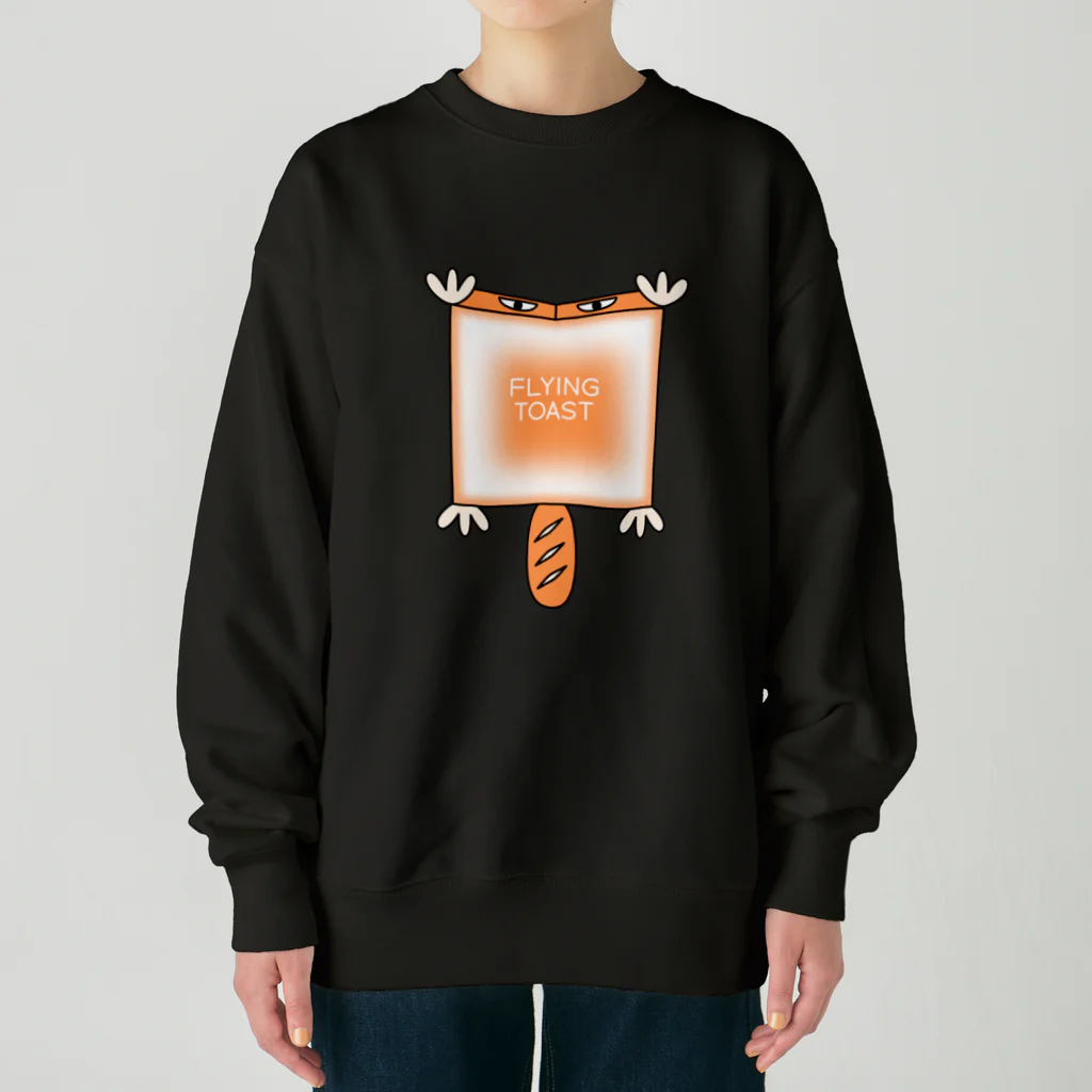 旦那芸術のフライングトースト Heavyweight Crew Neck Sweatshirt