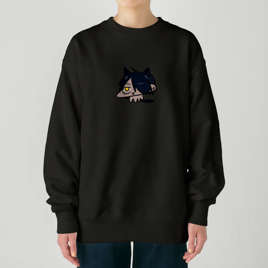 めてるの路上販売のねこのめてる Heavyweight Crew Neck Sweatshirt