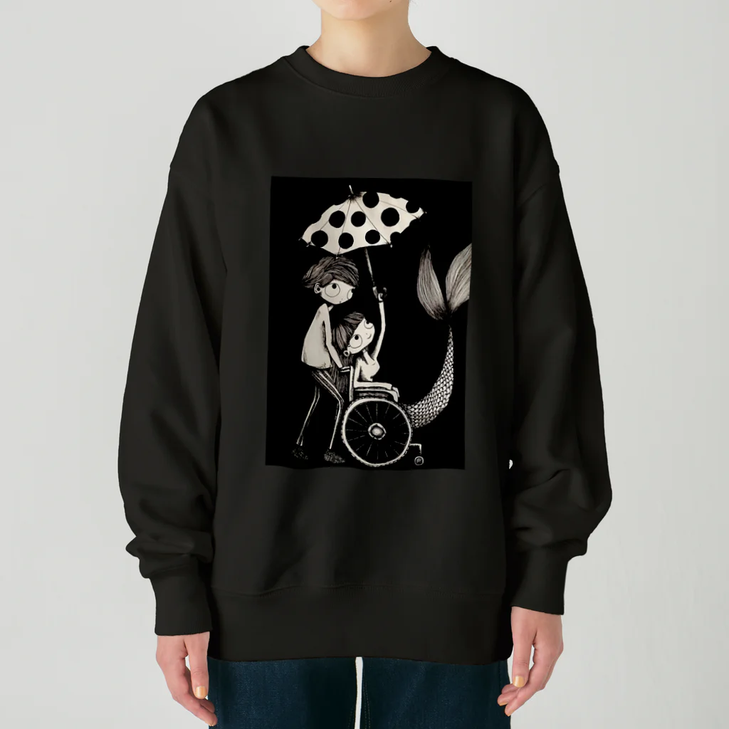 mermaidの雨の日の人魚 Heavyweight Crew Neck Sweatshirt