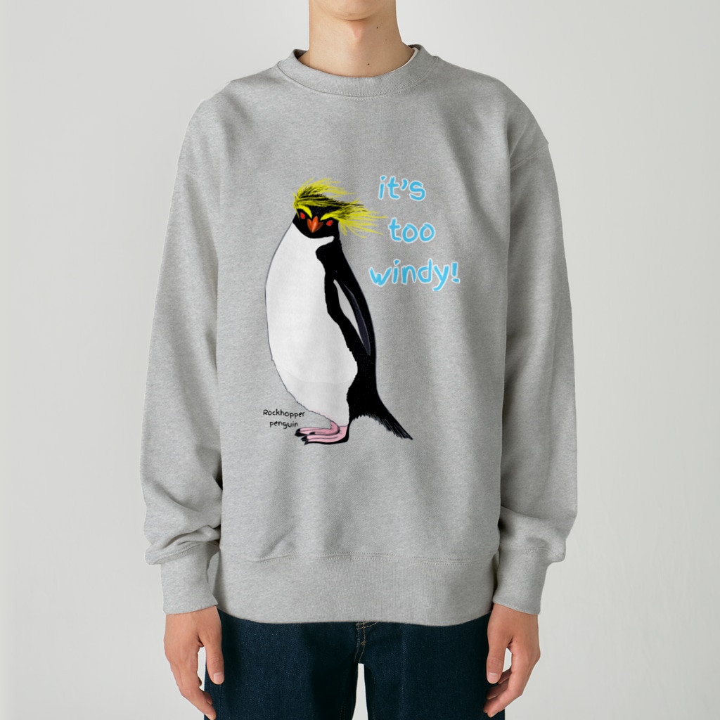 LalaHangeulのRockhopper penguin　(イワトビペンギン) Heavyweight Crew Neck Sweatshirt