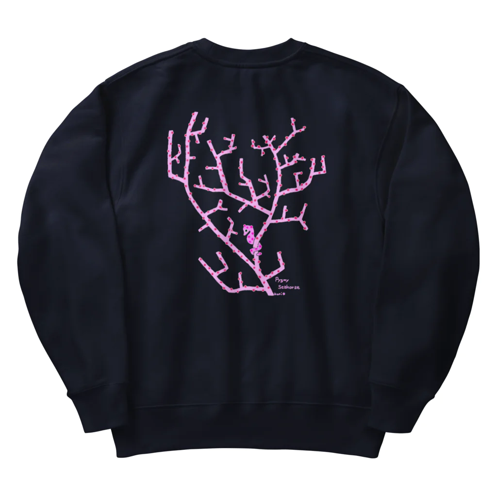 栗坊屋のピンクのピグミーシーホース Heavyweight Crew Neck Sweatshirt