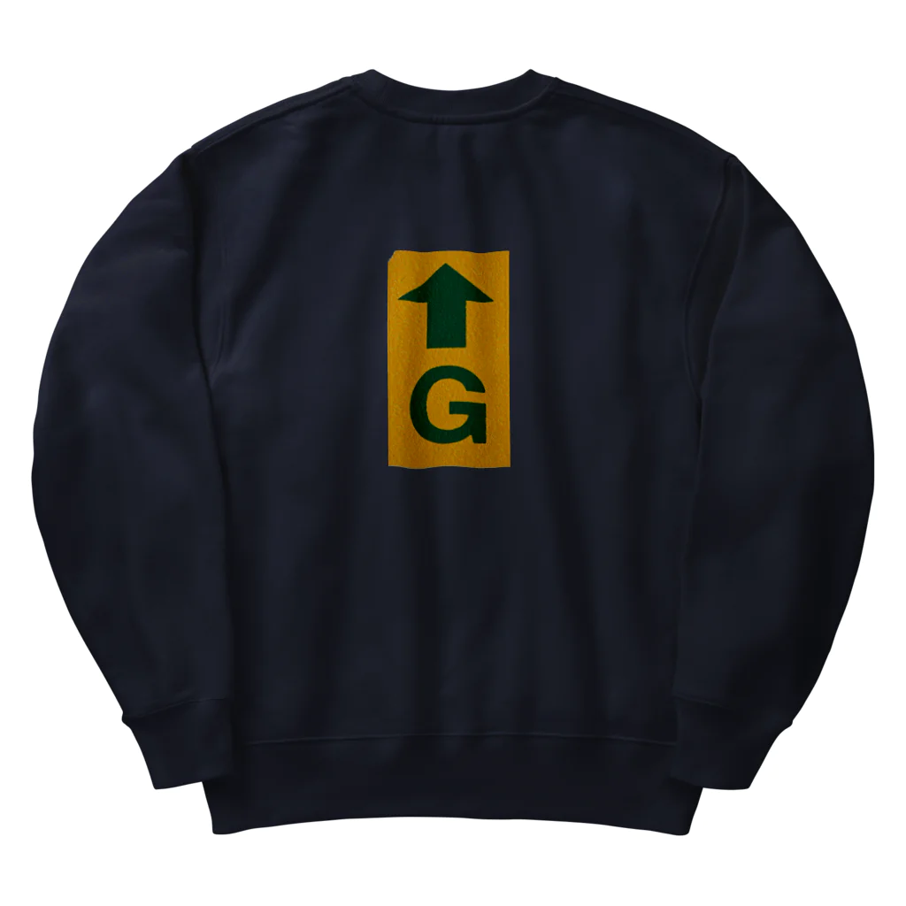 のもとのよく地面に貼ってあるシール"G" Heavyweight Crew Neck Sweatshirt