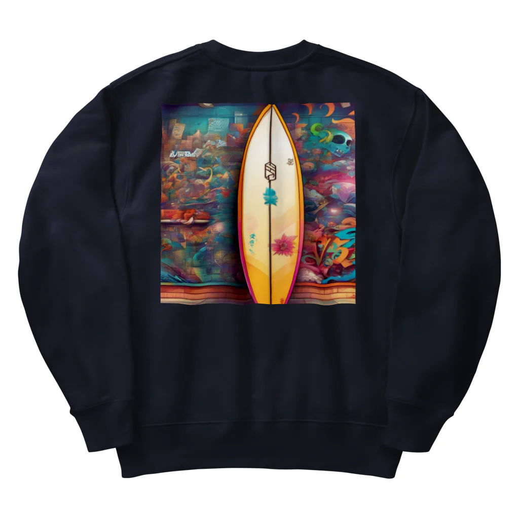 LOCO_のサーフボードのプリントグッズ Heavyweight Crew Neck Sweatshirt