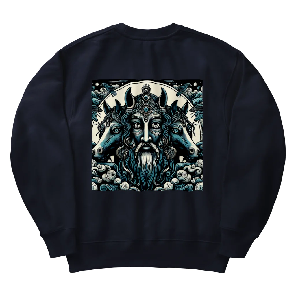 りゅうの店の馬、神秘的 Heavyweight Crew Neck Sweatshirt