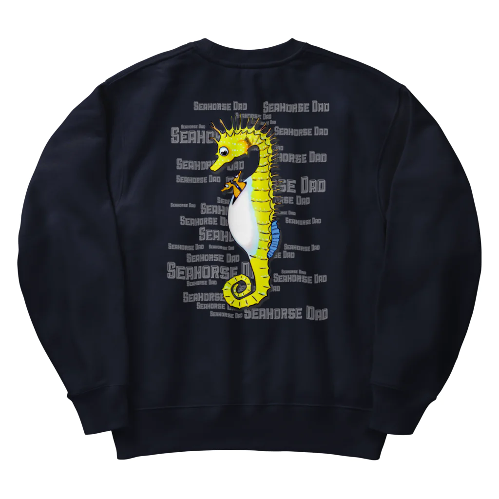 LalaHangeulのSeahorse Dad バックプリント ヘビーウェイトスウェット