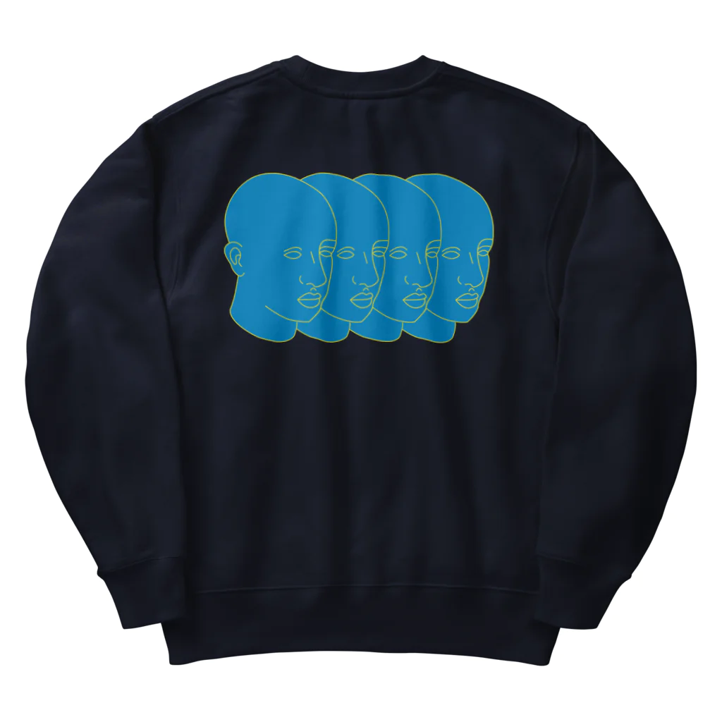 Parallel Imaginary Gift ShopのLife is Hell（Blue） Heavyweight Crew Neck Sweatshirt