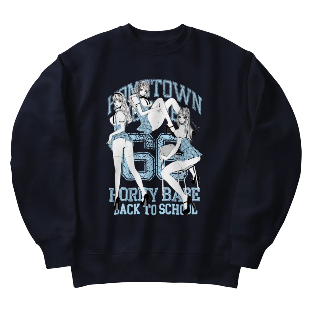 loveclonesのNAUGHTY SCHOOLGIRLS 0560 B柄 Heavyweight Crew Neck Sweatshirt