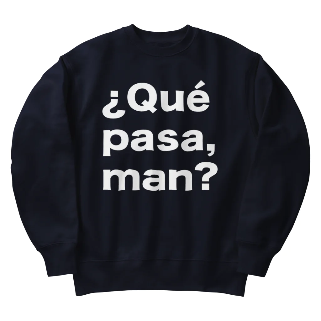 TシャツジャパンSUZURI店🇯🇵の¿Qué pasa,man?（ケパサメン）白文字 Heavyweight Crew Neck Sweatshirt